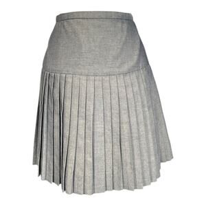 J.Crew Chambray Pleated Skirt Size 2 | Blue Jean Classic A-Line Cotton Blend